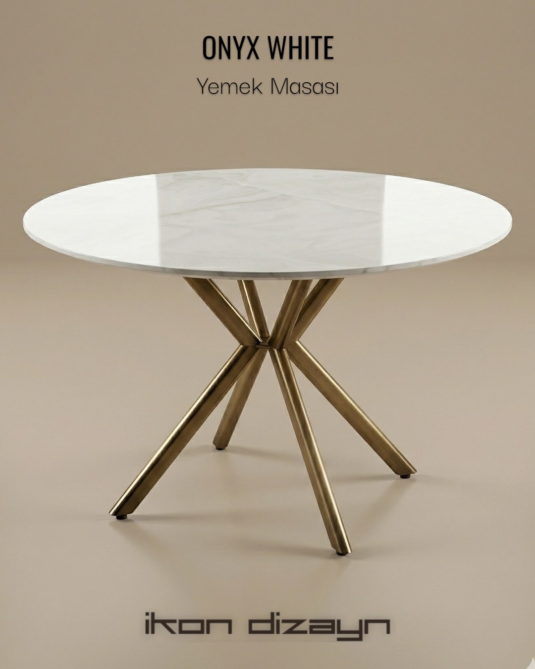 Onyx White Yemek Masası